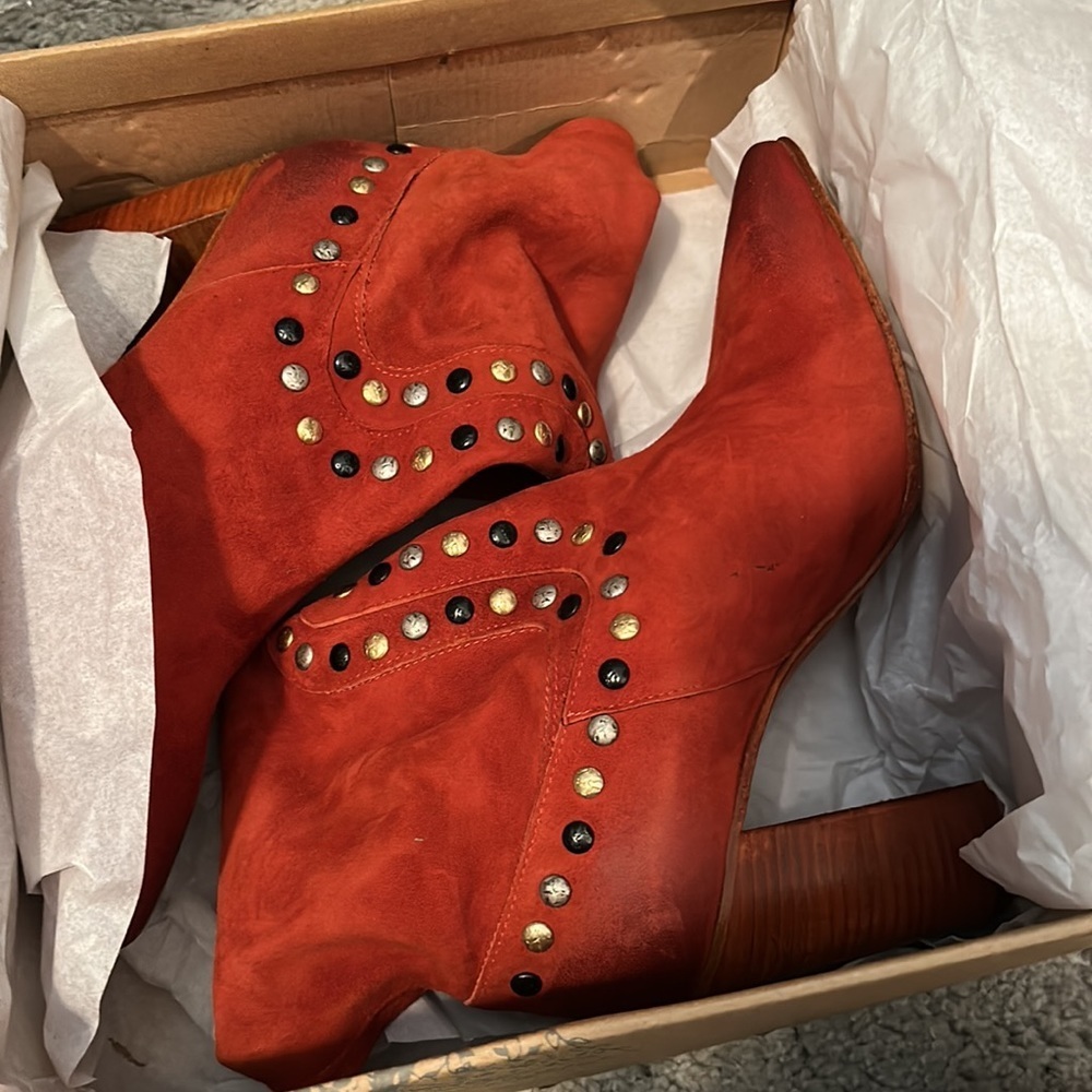 Free People Studded Dakota Heel Boots - Picture 4 of 13